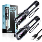 LinkMejor Lampe torche LED rechargeable haute luminosité 20000 lumen 6 pouces - 2 pack