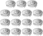 1800 Count Siding Nails 1-1/4"x0.12" 15-Degree 304 Stainless Steel Ring Shank Full Round Head Collated Wire Coil for Lath and Sheathing Materials