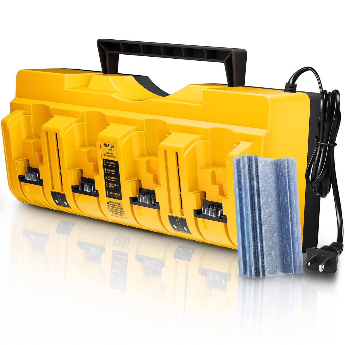 DCB104 Stazione di Carica Batterie MultiplaCompatibile con DeWalt 20V/60V Flex