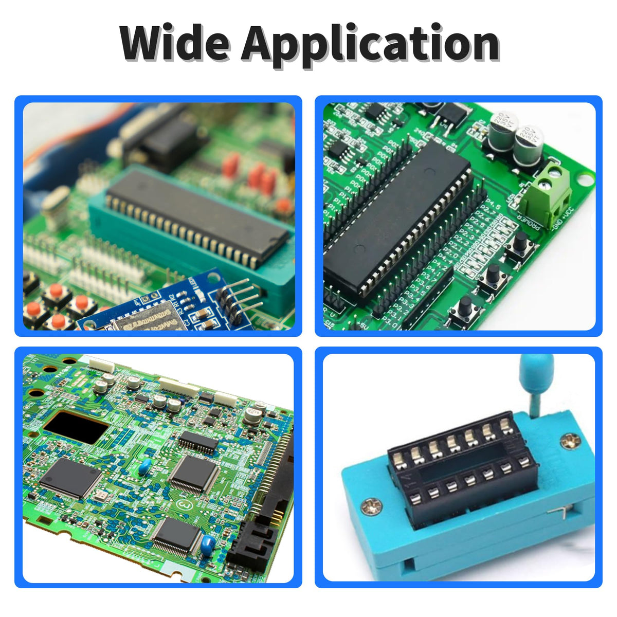 LinkMejor 4 Stk 40 Pin DIP IC Steckplatz, 2.54mm Pitch, für PCB Löten