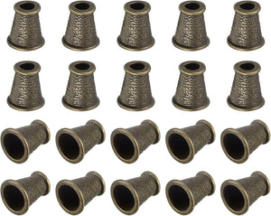 30Pcs Metal Bell Stopper, 4mm Conical Cord Ends Lock Rope Fastener End Stopper for Drawstring Lanyard Backpack Bag DIY, Bronze