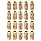 30Pcs Threaded Inserts, M6-1x25 Zinc Alloy Hex Socket Drive Screw-in Nut Threaded Inserts Furniture Bolt Fastener Connector for Wood Working Tool and Accessories