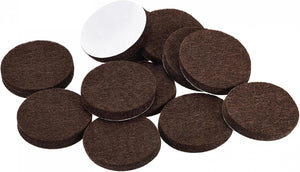 Pads Furniture - Self Tahan 32mm Dia 5mm Tebal Felt Pads Protектор Kaki Kursi Lantai, Coklat 30Pcs