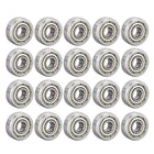 604ZZ Deep Groove Ball Bearing Double Shield 604-2Z 80014, 4mm x 12mm x 4mm High Carbon Steel Z1 Bearings (Pack of 20)