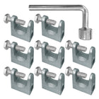 タイトル：LinkMejor Beam Clamp、8個入り、1インチの開口、1/2インチの直径のねじ込み式ロッド