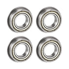 F6800-ZZ Flange Ball Bearing 10x19x5mm Double Metal Shielded (GCr15) Chrome Steel Bearings 4pcs
