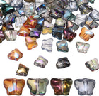 200Pcs Butterfly Glass Beads, Electroplate Glass Butterfly Spacer Bead Crystal Pendant Charm for Bracelet Necklace DIY Jewelry Making, Multicolor