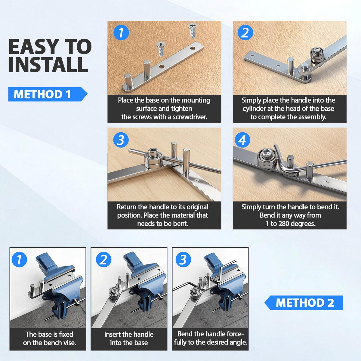 LinkMejor Alat Bending Kabel Manual, Mini Bending Beton untuk Tali Logam