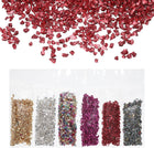 Crushed Glass High Luster Chips 1-3mm Broken Glass Pieces Irregular Glass Metallic Crystal Chips for Nail Arts Craft DIY Vase Filler Jewelry Making Decoration, 30g, Multicolor