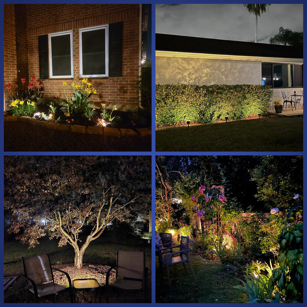 LinkMejor Solar Lights Outdoor Waterproof - 6 Pack (Warm White)