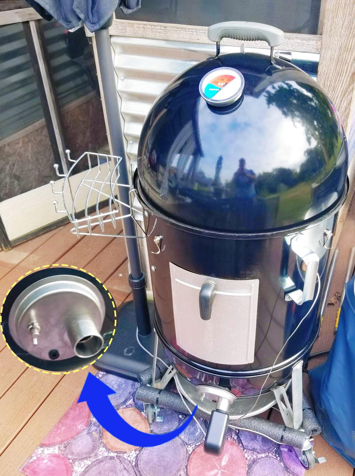 Universal Adapter Kompatibel med WSM Smokey Mountain 14"/18"/22" Kedel