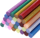 30pcs Mini Glitter Hot Glue Sticks 4 inch x 0.43 inch High Sticky Hot Glue Gun Sticks, 10 Color