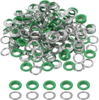 110 Pcs Colored Grommets Eyelets with Washers, 3/8"(10mm) Colorful Grommets Kit Small Round Grommet Eyelets for Clothes Leather Belts Shoes DIY Supplies Accessories, Green