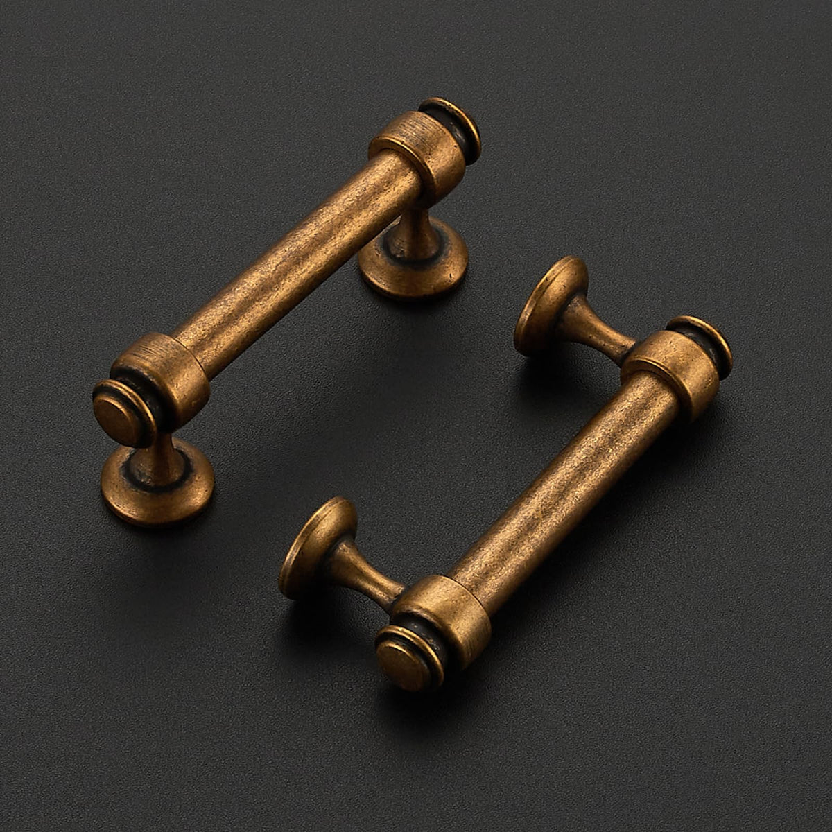 6'lı Antika Brass Dolaplı Kulp, 3" Delikli Center Çekme Kulp