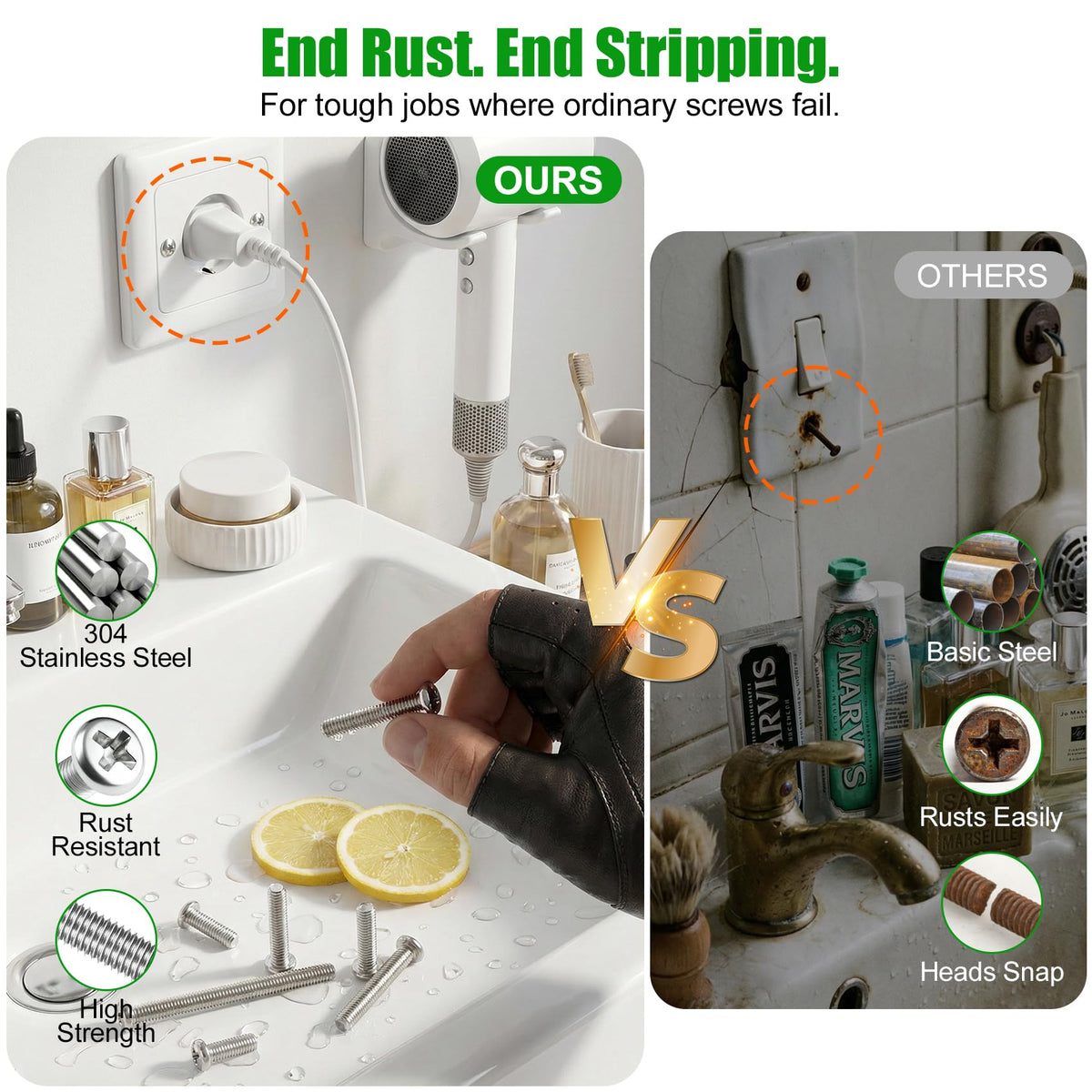 LinkMejor 140 Pcs M4 Phillips Pan Head Long Machine Screws Kit, 304 SS