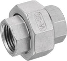 Pipe Fitting Hex Union 1/2 NPT Female Thread Hose Connector Adapter, 304 Stainless Steel