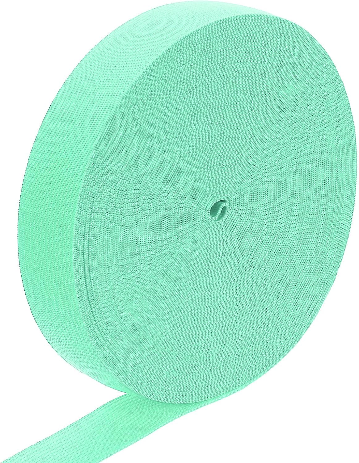 LinkMejor Elastic Band, 1" x 15 Yard Stretch Knit Elastic Bands Fabric Elastic Band for Sewing, Wigs, Waistband, Pants, Craft DIY (Deep Green)