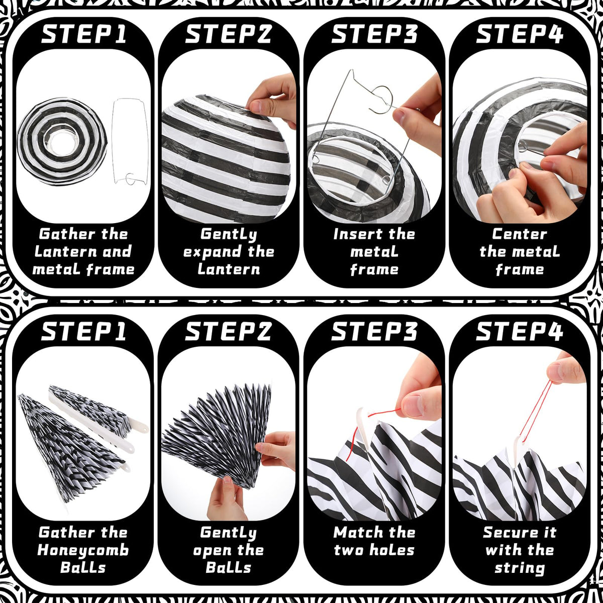 18 Pcs Black and White Classroom Decoration, Back to School Decor