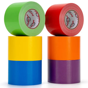 6 Rolos de Fita Adesiva Colorida do Arco-Íris, 2" x 15Yd, Fita Resistente e Impermeável