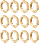 G1/4 Lock Nut, Hex Brass Female Locknut for Plumbing 12pcs