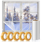 Window Insulation Kit for Winter,63×394" Window Plastic for Winterizing Kit