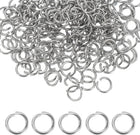 250pcs Open Jump Rings, 7mm Stainless Steel Split O Rings 1mm Thick Connector Ring for Bracelet Necklace Pendant Jewelry Keychain DIY Craft Making, Silver
