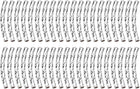 60Pcs Brass Curved Tube Beads, 2x20mm Texture Plating Noodles Spacer Beads for Jewelry Craft Making, Silver White