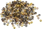 500Pcs Round Crimp Beads, 4mm Crimp End Spacer Beads Tiny Stoppers for Bracelet Jewelry Making DIY, Multicolor