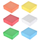 Centrifuge Tube Freezer Storage Box 100 Places Waterproof Cardboard Cryogenic Holder Rack for 1.5/1.8/2ml Microcentrifuge Tubes Vials Samples, 6in1 Set
