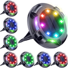 LinkMejor Solar Pathway Lights Uplights Sidelights 8 Pack, Flerfarbat
