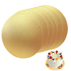 6 pakke 10 tommer guld kageplader, runde tykke kardboard kagecirkler