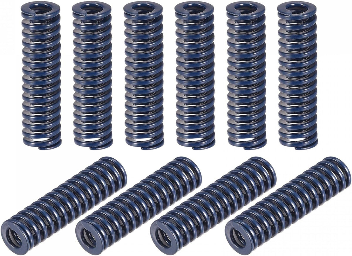 3D Printer Die Spring, 20pcs 8mm OD 30mm Long Spiral Stamping Light Load Compression Mould Die Springs for 3D Printer Electric Part, Blue