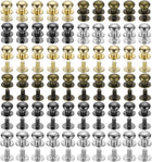 8mm Ball Head Stud Rivets Screw Back, 60Pack Round Head Button Nipple Rivet for DIY Leather Craft Handbag Belt, 4 Colors