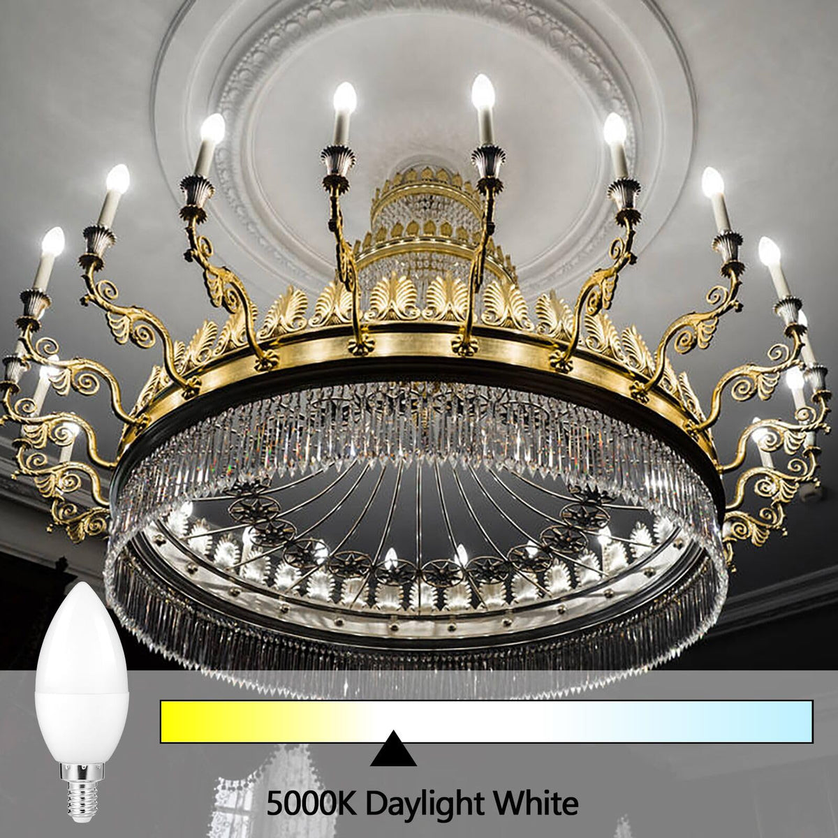 タイトル：LinkMejor E12 LEDキャンドルランプライト、60W相当、B11 LEDライト用電球