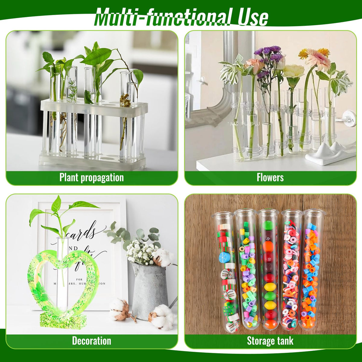 16 Pcs Transparante Plant Propagatietubes 20ml Plastic Test tubes