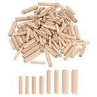 230Pcs 1/4" 5/16" 3/8" Wooden Dowel Pins, Wood Dowels Rods, Furniture Woodworking Grooved Fluted Pin, Wooden Dowels Fluted for Craft, DIY Projects
