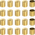 20 Pcs Stainless Steel Cord End Caps, 7 mm End Cap Barrel Beads Leather Cord End Caps for Jewelry Making DIY Tassel 8.2 mm Length Golden