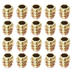 100Pcs Hex Threaded Inserts, M5-0.8x10 Zinc Alloy Hex-Flush Thread Insert, Furniture Threaded Insert Nuts, Hex Socket Drive Threaded Insert Bolt for Wood Furniture Assortment