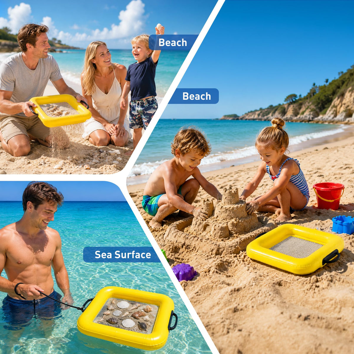 Inflatable Haai Tandzeef, Drijvende Zandzeef voor het Strand