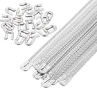 LinkMejor 8 Pcs Spiral Metal Corset Boning, 9/16"x 14" Galvanized Carbon Steel Boning Precut Steel Boning Tips with Cap Head for Corset Gown Costumes Crafts Sewing