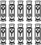 10Pcs Double Hole Cord Locks, 6mm Metal Spring Toggle Stopper Clip for Shoelaces Drawstrings Paracord, Dim Gray, 10mm Dia