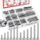 LinkMejor/102PCS Machine Screw Kit,#6-32#8-32 Phillips Pan Head Extra Long