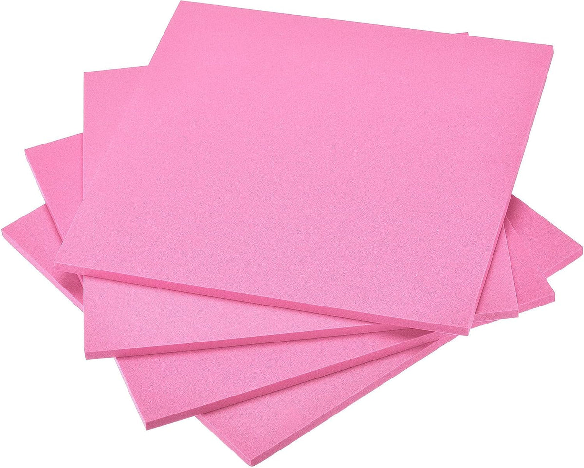 LinkMejor Pink EVA Foam Sheets 10 x 10 Inch 7mm Thickness for Crafts DIY Projects, 4 Pcs