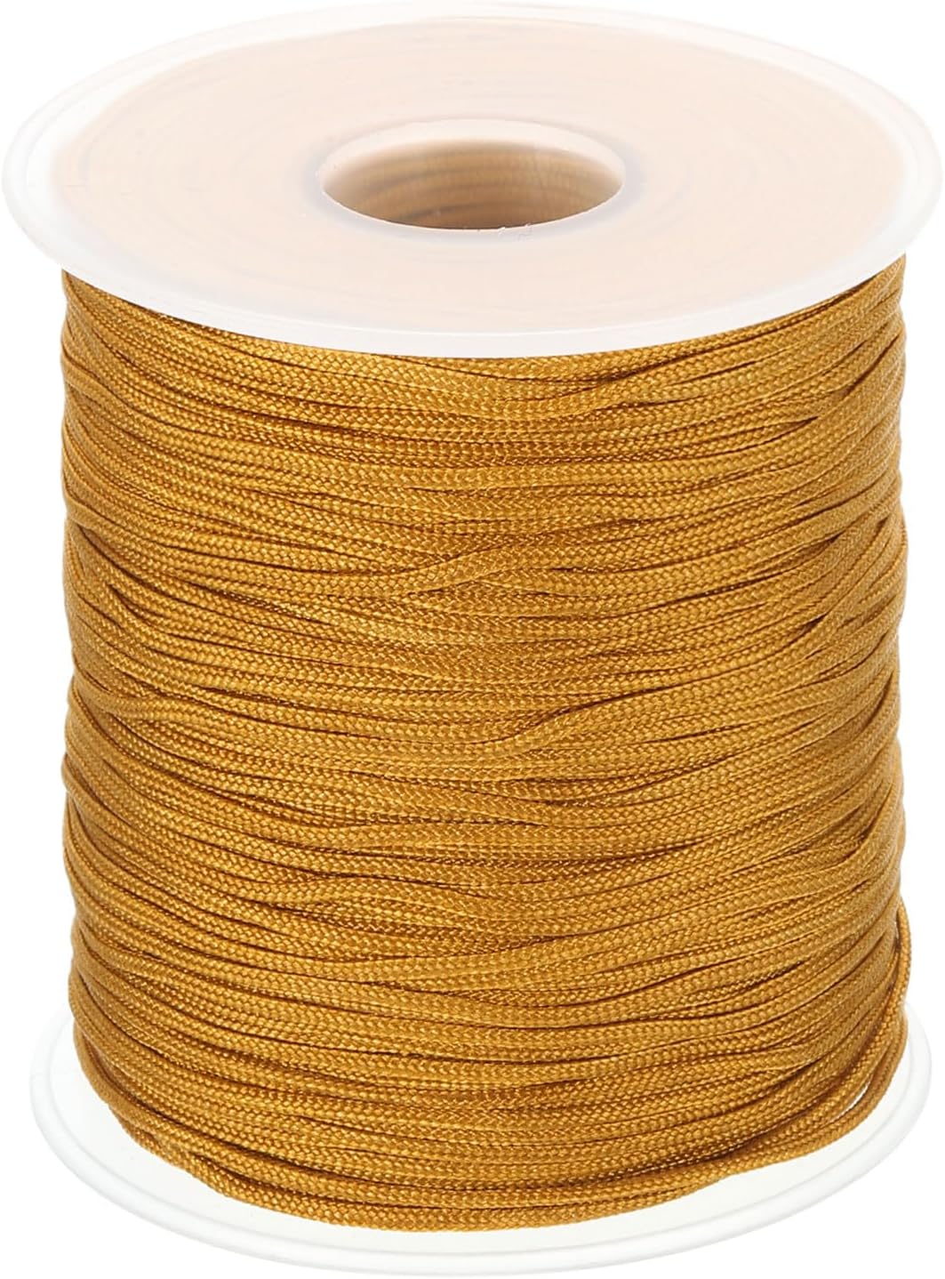 Braided Lift Shade Cord, 1.5mm 164 Yards Roman Shades Cord Braided Nylon Cord String Necklace Bracelet String Cord for Roman Blind Shade Rollers DIY Craft, Dark Yellow