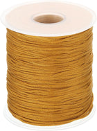 Braided Lift Shade Cord, 1.5mm 164 Yards Roman Shades Cord Braided Nylon Cord String Necklace Bracelet String Cord for Roman Blind Shade Rollers DIY Craft, Dark Yellow