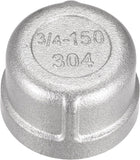 304 Stainless Steel Pipe End Cap Fitting 3/4 NPT Female Thread Plug