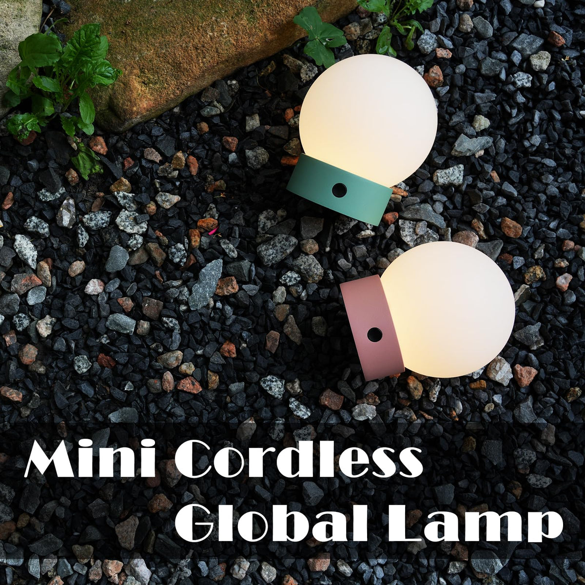 LinkMejor Mała Lampa do Kąpieli Wodoodporna, Bezprzewodowa Lampa Globowa na Stół (Pomarańczowa)
