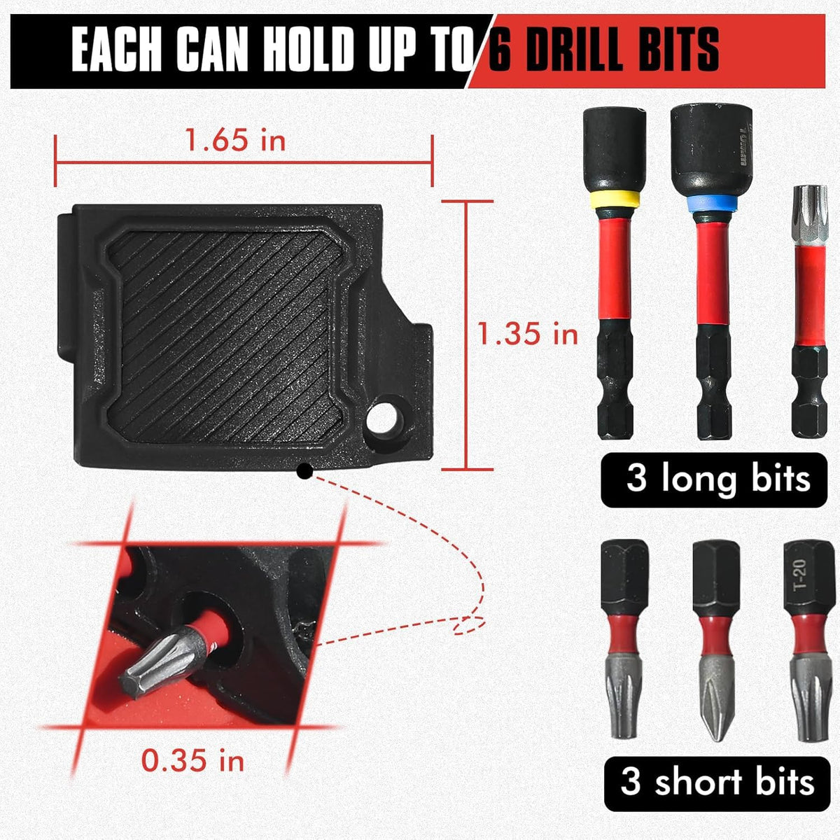 2 Pack Magnetischer Bitspender für Milwaukee M12 GEN3
