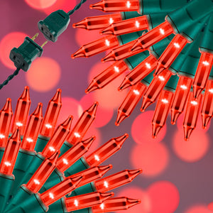LinkMejor 100LIGHTS RED Extra-Bright with End Connectors Christmas Decorative Lights 5.98m UL Certified Mini String Light Set Waterproof for Home Garden Holiday Christmas Tree Party Patio Decor