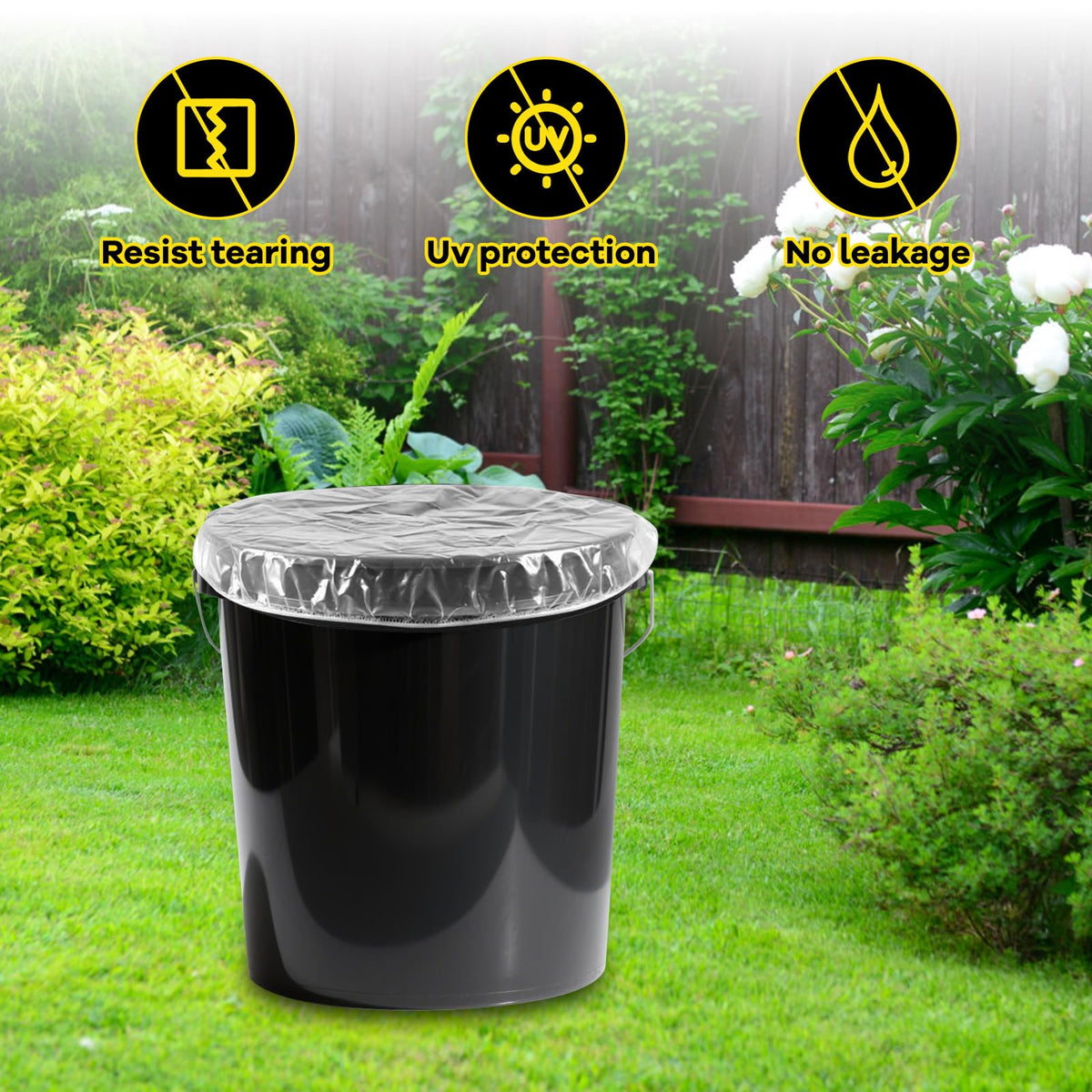 Tutup Tangan Kunci Plastik, 5 Gallon Size, Tutup Kunci Dapat Dihancurkan, 50 Pakek